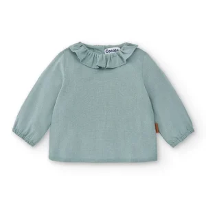 Blusa con mangas de bebé verde Cocote & Charanga