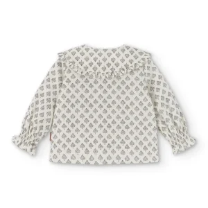 Blusa de niña blanca otoñal Cocote & Charanga