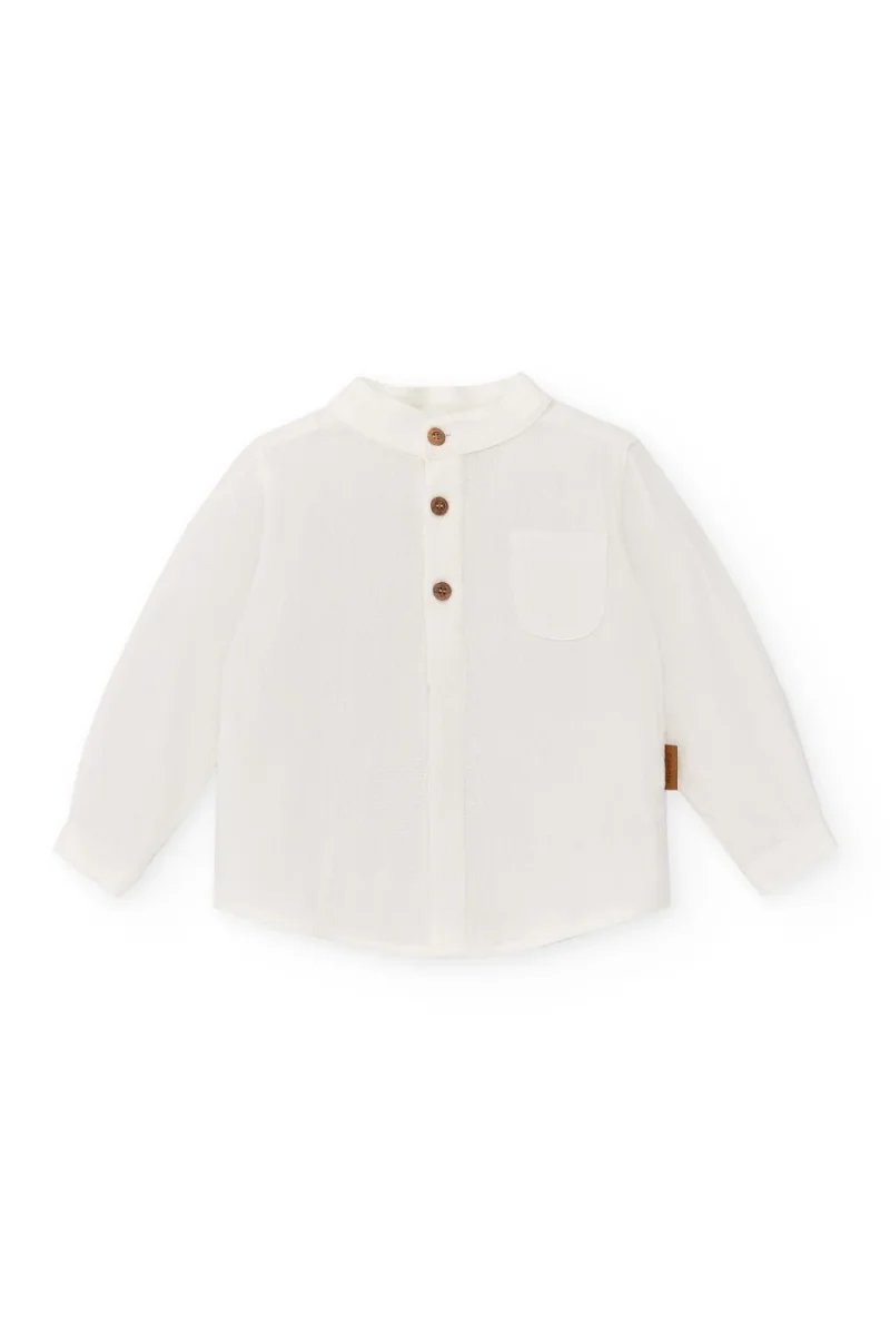 Camisa con mangas de niño en color blanco Cocote & Charanga - Imagen 2