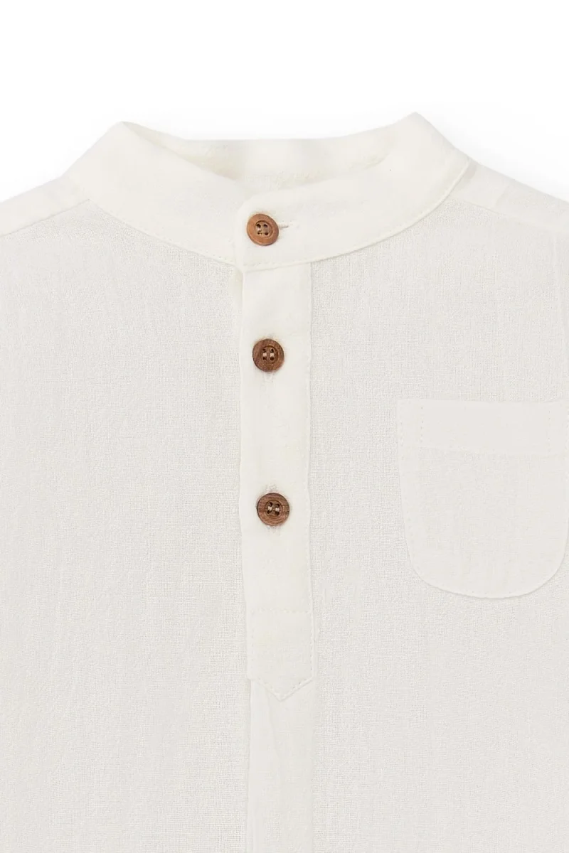 Camisa con mangas de niño en color blanco Cocote & Charanga - Imagen 4