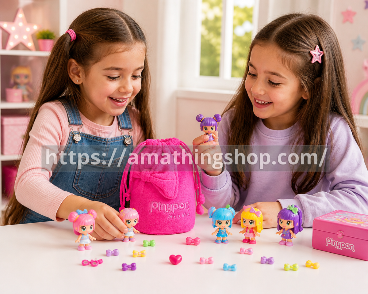 FAMOSA – Bolsita Porta Pinypon Rosa Famosa para Guardar Figuras y Accesorios - Imagen 4
