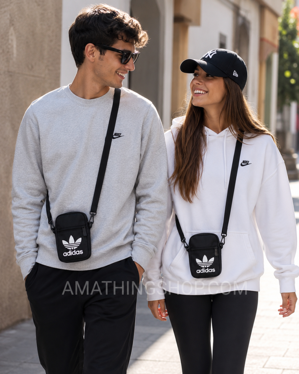 ADIDAS – Originals Fest Bag Trefoil EI7411 Negra – Bolso Bandolera Unisex Compacto para Viajar, Diario y Festival - Imagen 9