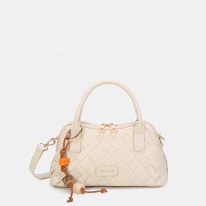 Bolso bandolera con dos asas Binnari Alba hielo