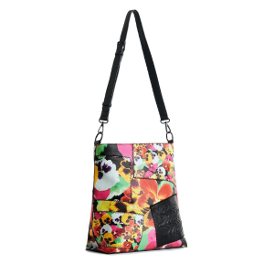 DESIGUAL – Bolso Bandolera Desigual Mika Butan Floral Mujer Grande Patchwork Shopper Multicolor