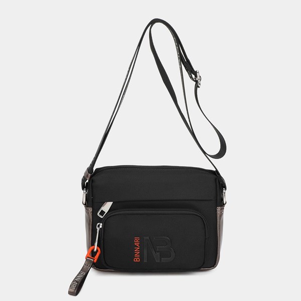 Bolso bandolera pequeña BINNARI Emilie color negro - Imagen 2