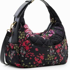 DESIGUAL – Bolso Bandolera Grande Acolchado Desigual New London Yenes Floral Mujer 23WAXY19