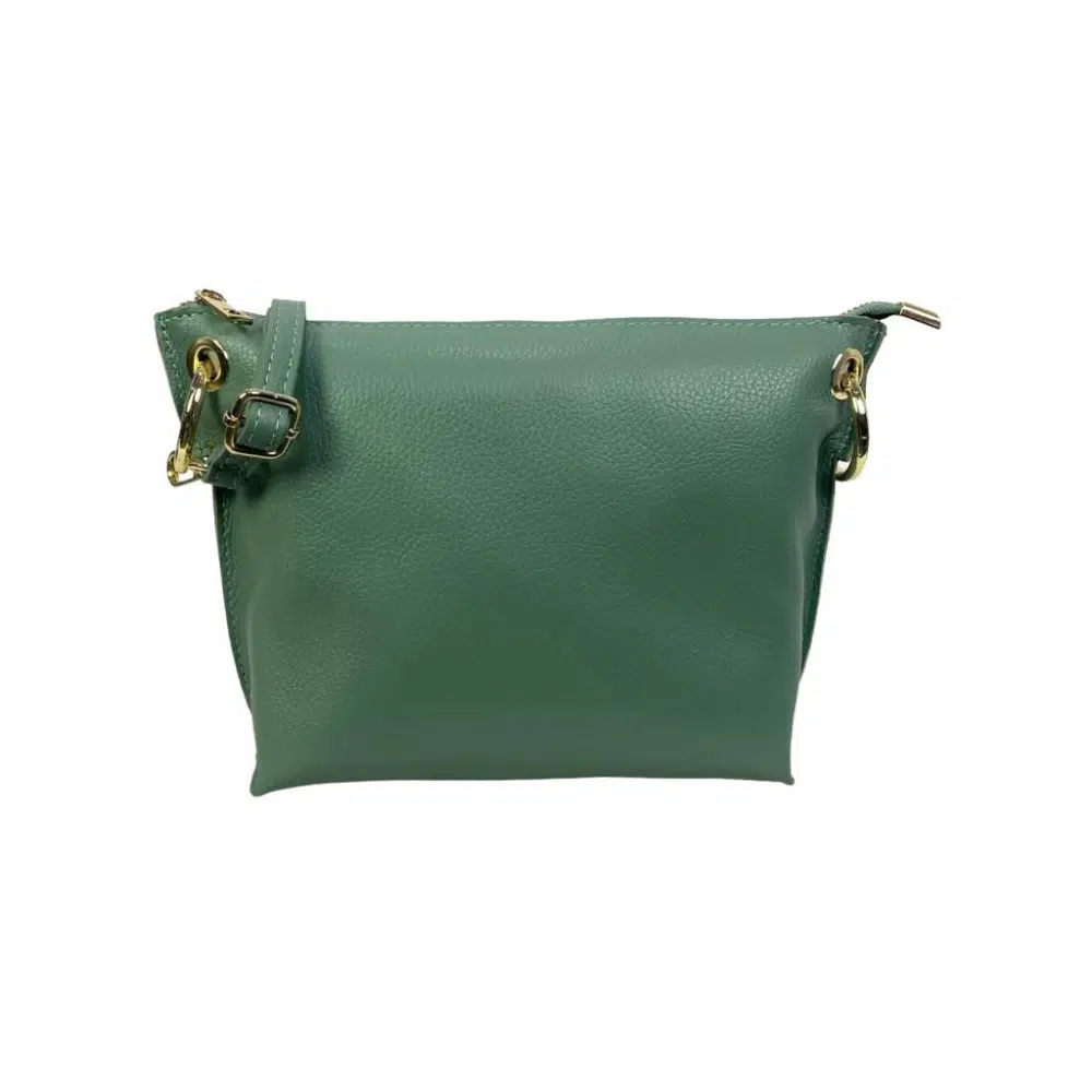 Bolso de Piel de Grano con Cremallera y Bolsillo trasero para Mujer - Imagen 3