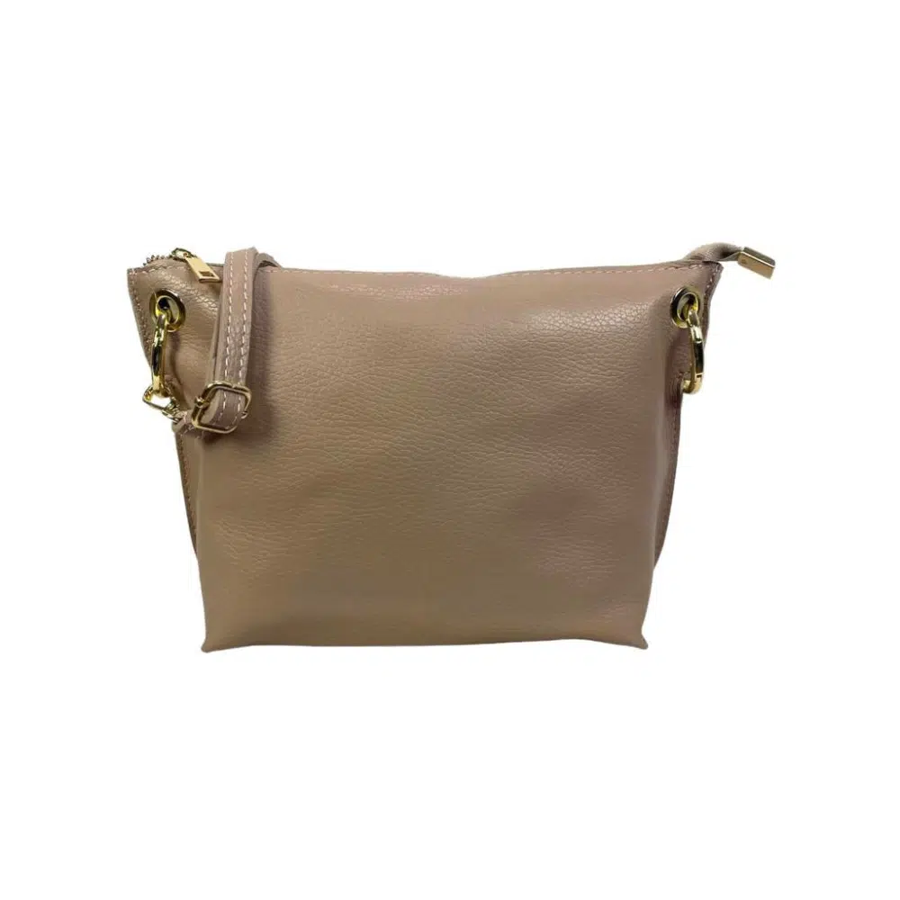 Bolso de Piel de Grano con Cremallera y Bolsillo trasero para Mujer - Imagen 4