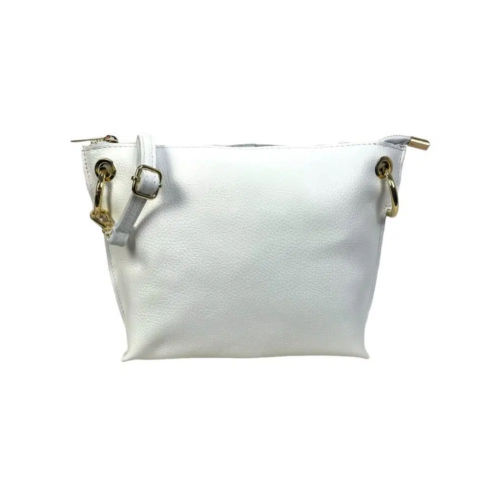 Bolso de Piel de Grano con Cremallera y Bolsillo trasero para Mujer - Imagen 7