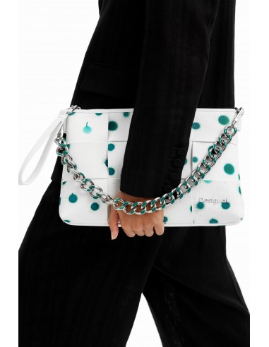 DESIGUAL – Bolso Desigual Splatter Dortmund Maxi blanco bandolera para mujer con diseño artístico - Imagen 3
