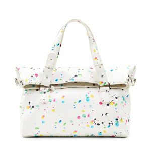 DESIGUAL – Bolso Desigual Blanco Mujer Neon Art Loverty Gotas Multicolor Mediano 23SAXPA9