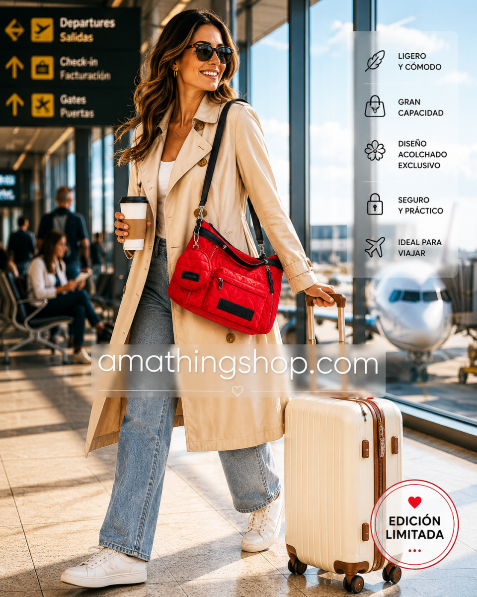 DESIGUAL – Bolso Desigual Rojo Prisma Libia Grande Bandolera 22SAXA32/3002 - Imagen 7