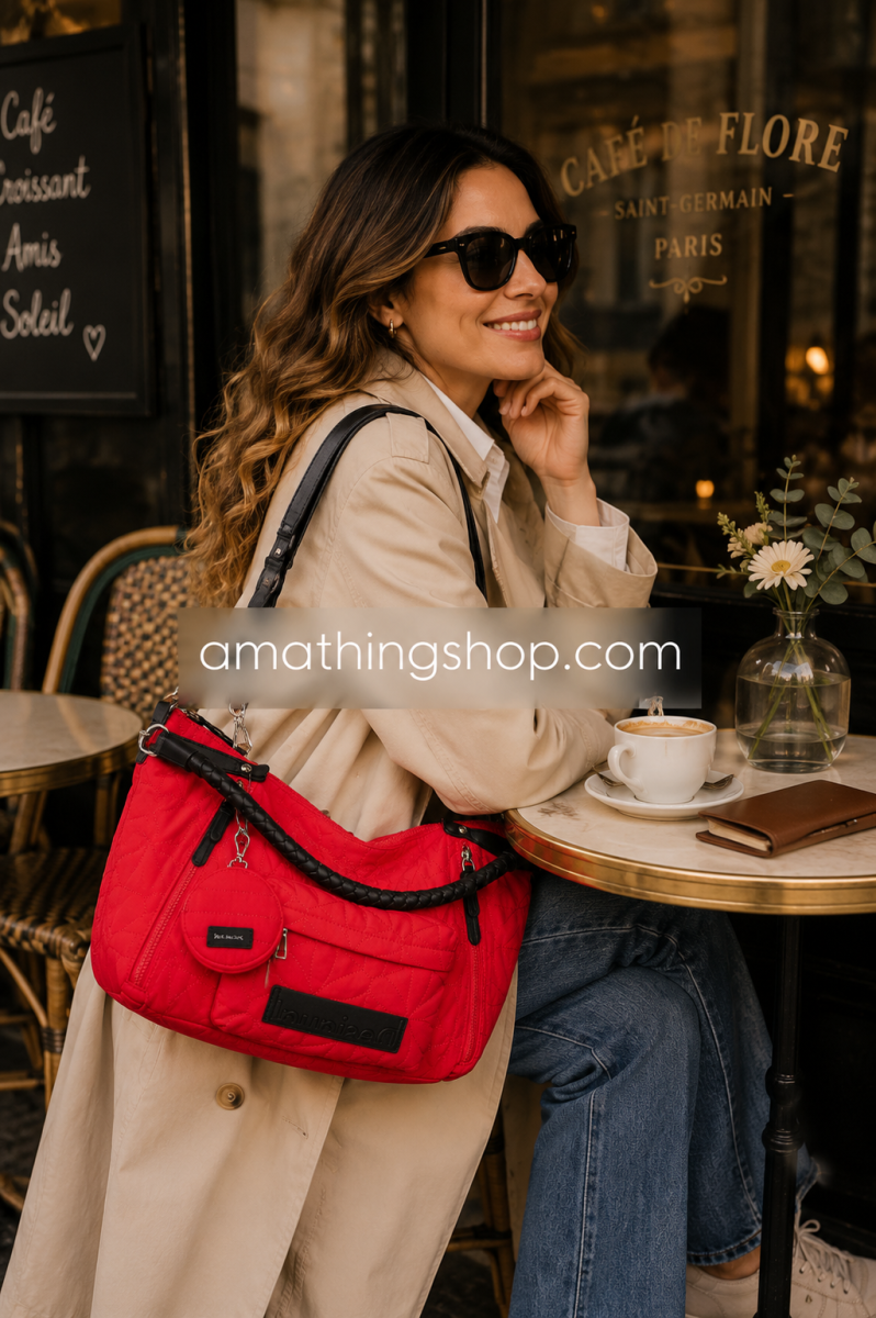 DESIGUAL – Bolso Desigual Rojo Prisma Libia Grande Bandolera 22SAXA32/3002 - Imagen 4
