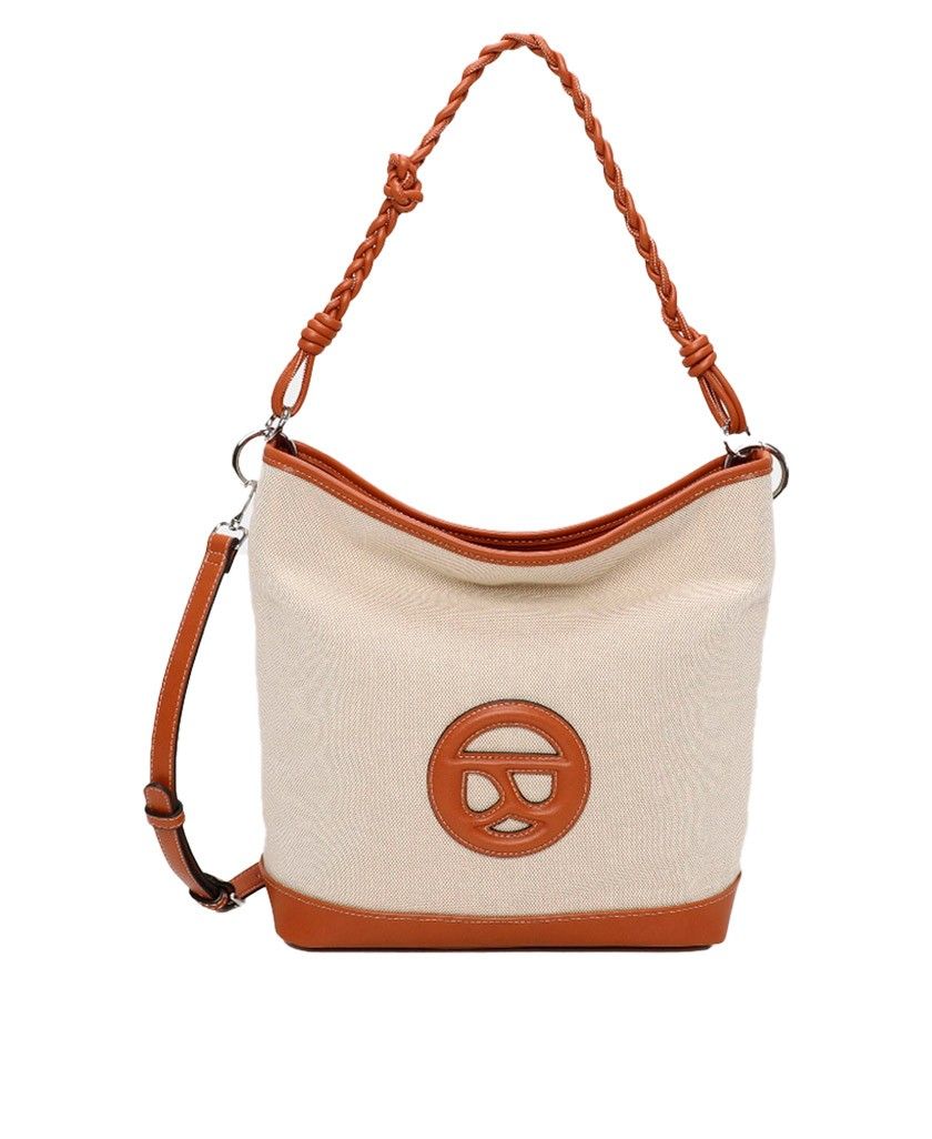 Bolso doble posición Binnari modelo Esla color cuero