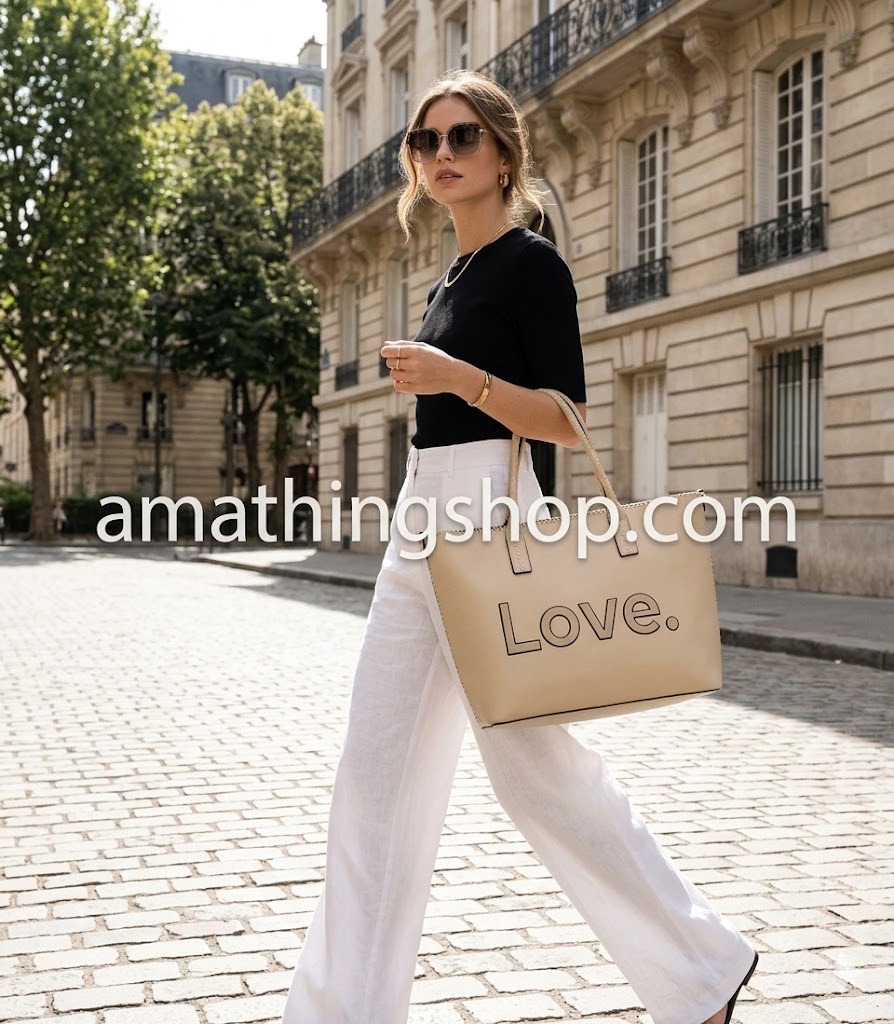 DESIGUAL – Bolso Desigual Alola Holbox grande beige con mensaje LOVE - Imagen 4