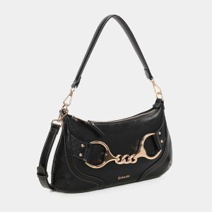 Bolso de hombro pequeño BINNARI Fanny color negro