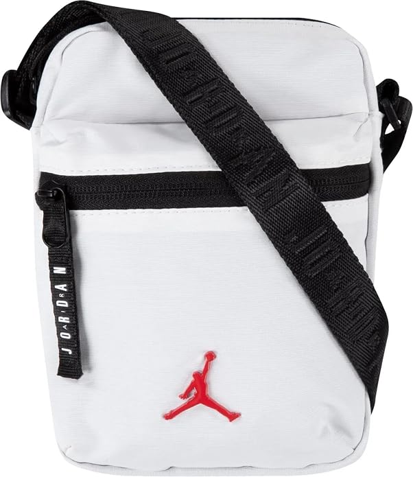 NIKE – Bolso Bandolera Jordan Airborne Festival Blanco Unisex 9A0631-001 - Imagen 4