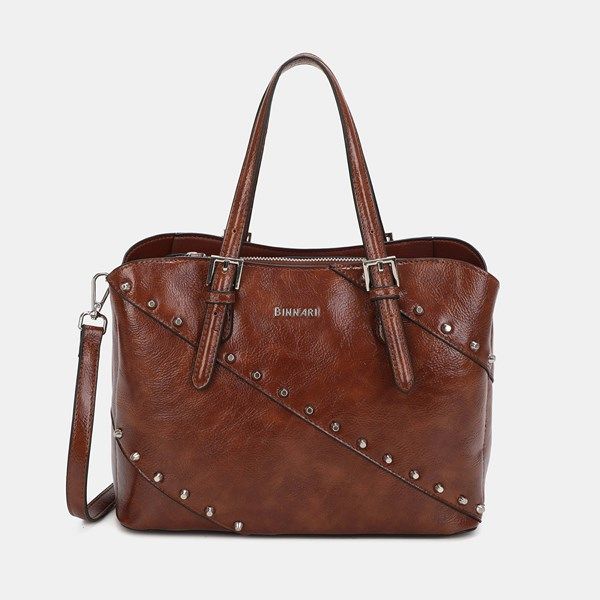 Bolso de mano BINNARI Freeda color cuero