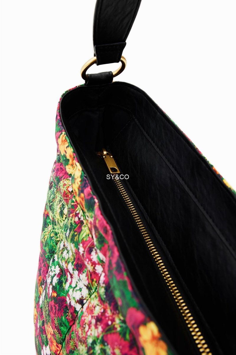 DESIGUAL – Bolso Desigual Ivy Butan Verde Floral Mujer Grande de Hombro Uso Diario - Imagen 6