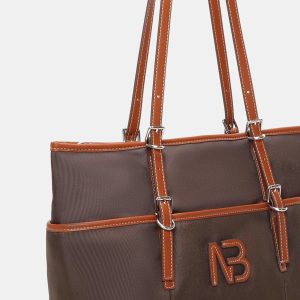 Bolso shopper Binnari Zinia marrón
