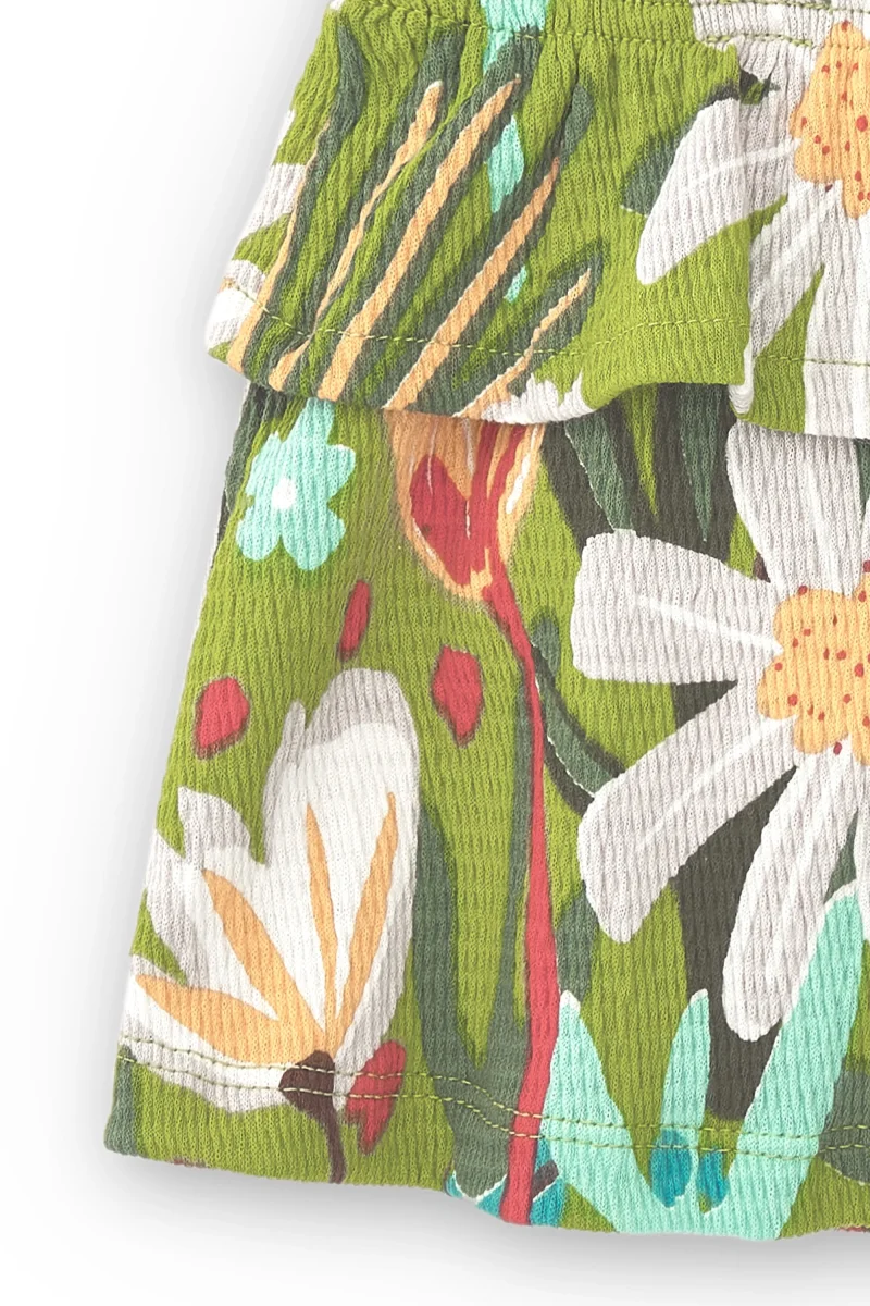 Blusa bebé niña floral verde - Imagen 5