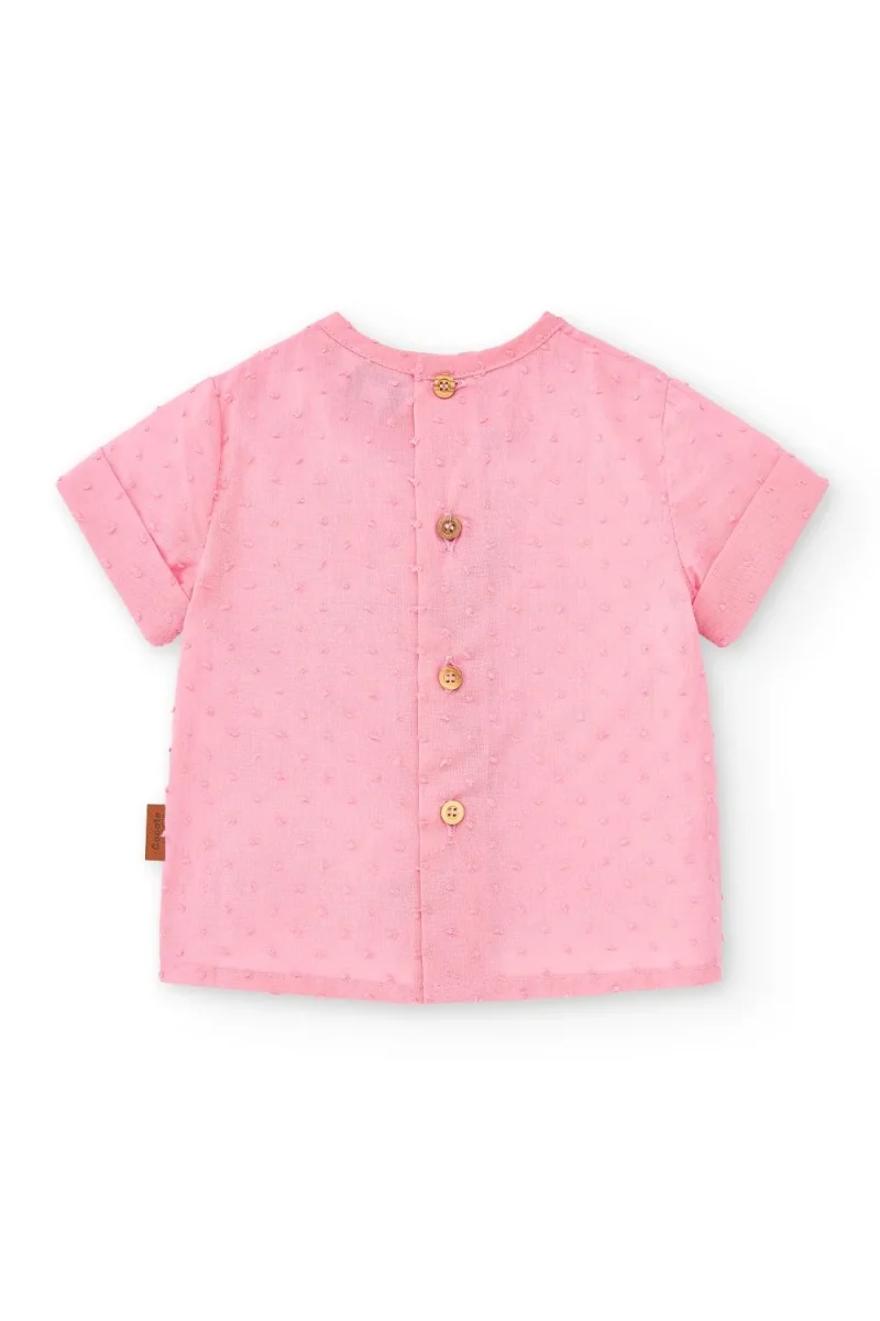 Camisa de bebé rosa Cocote & Charanga - Imagen 3