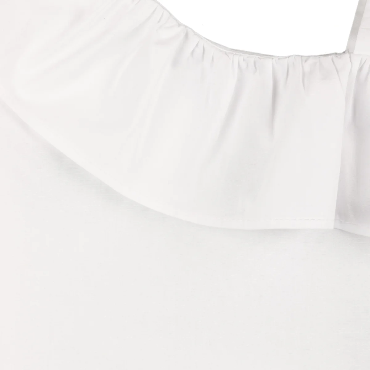Blusa niña blanca con volante - Imagen 5