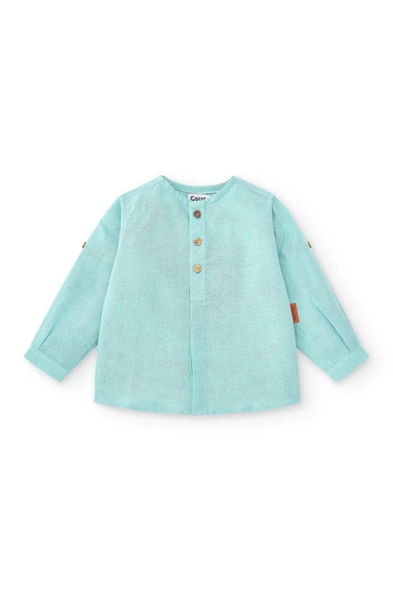 Camisa de niño turquesa Cocote & Charanga - Imagen 3