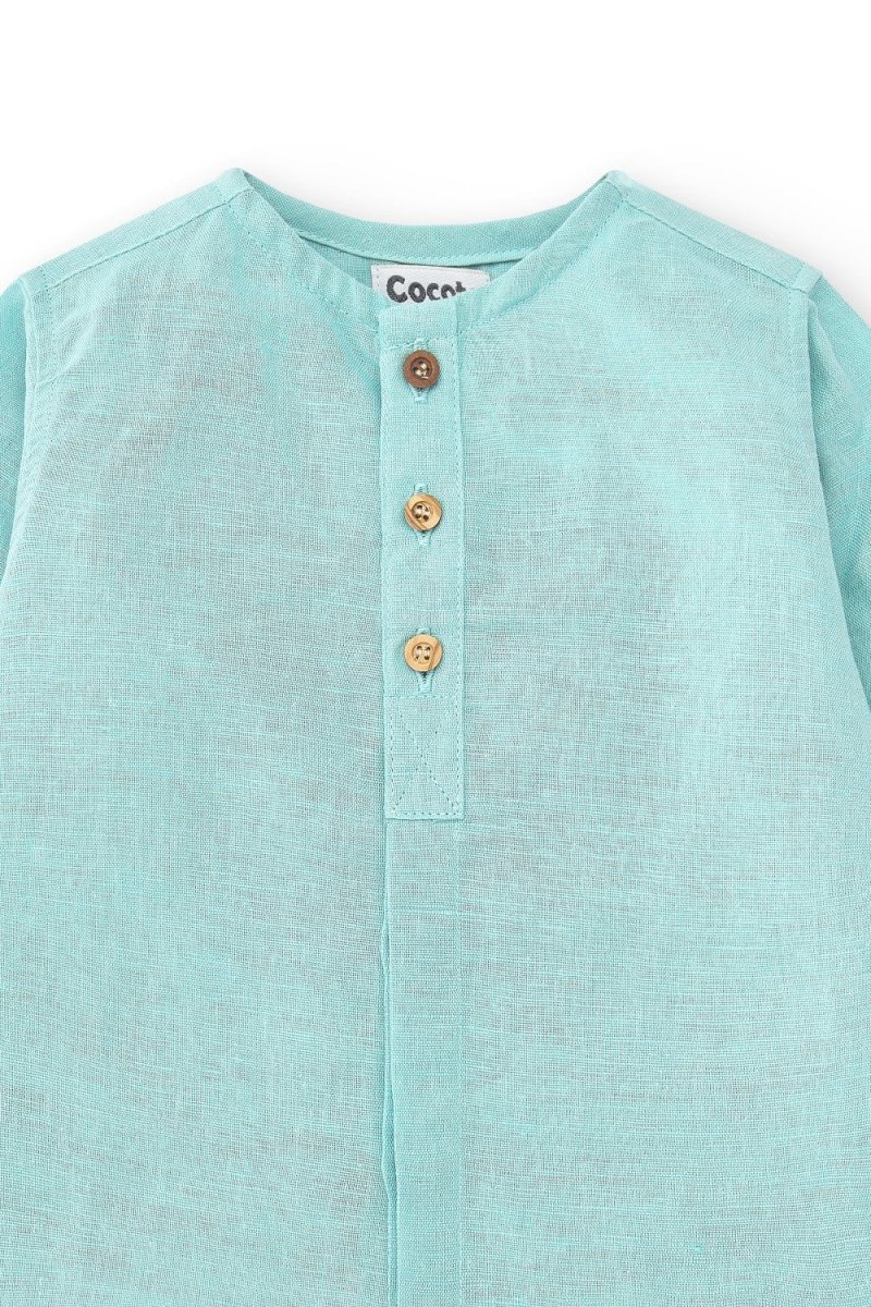 Camisa de niño turquesa Cocote & Charanga - Imagen 5