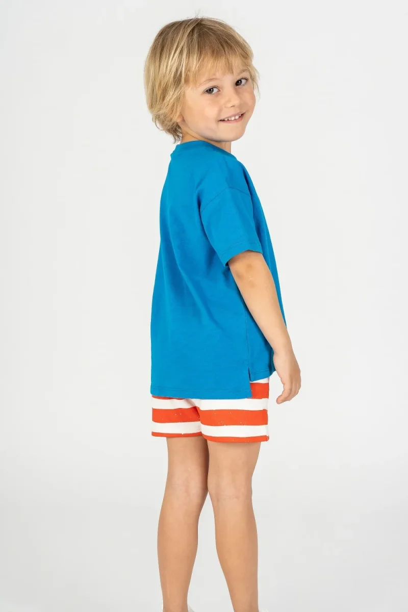 Camiseta bebé niño azul bolsillo - Imagen 4