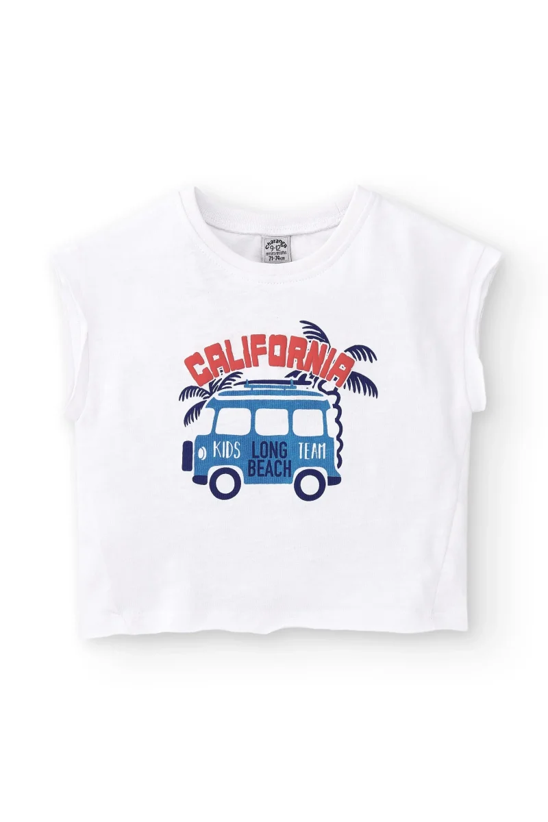 Camiseta de bebé niño color blanco - Imagen 3