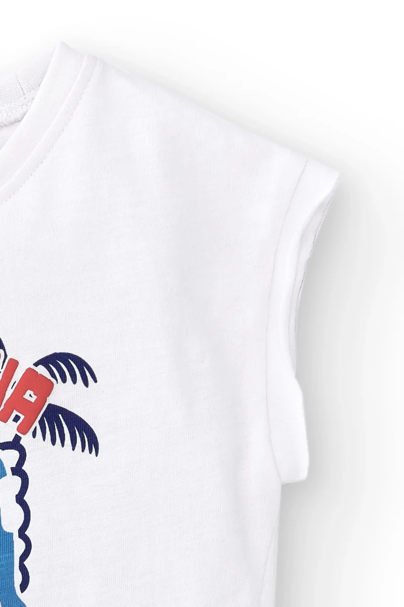 Camiseta de bebé niño color blanco - Imagen 5