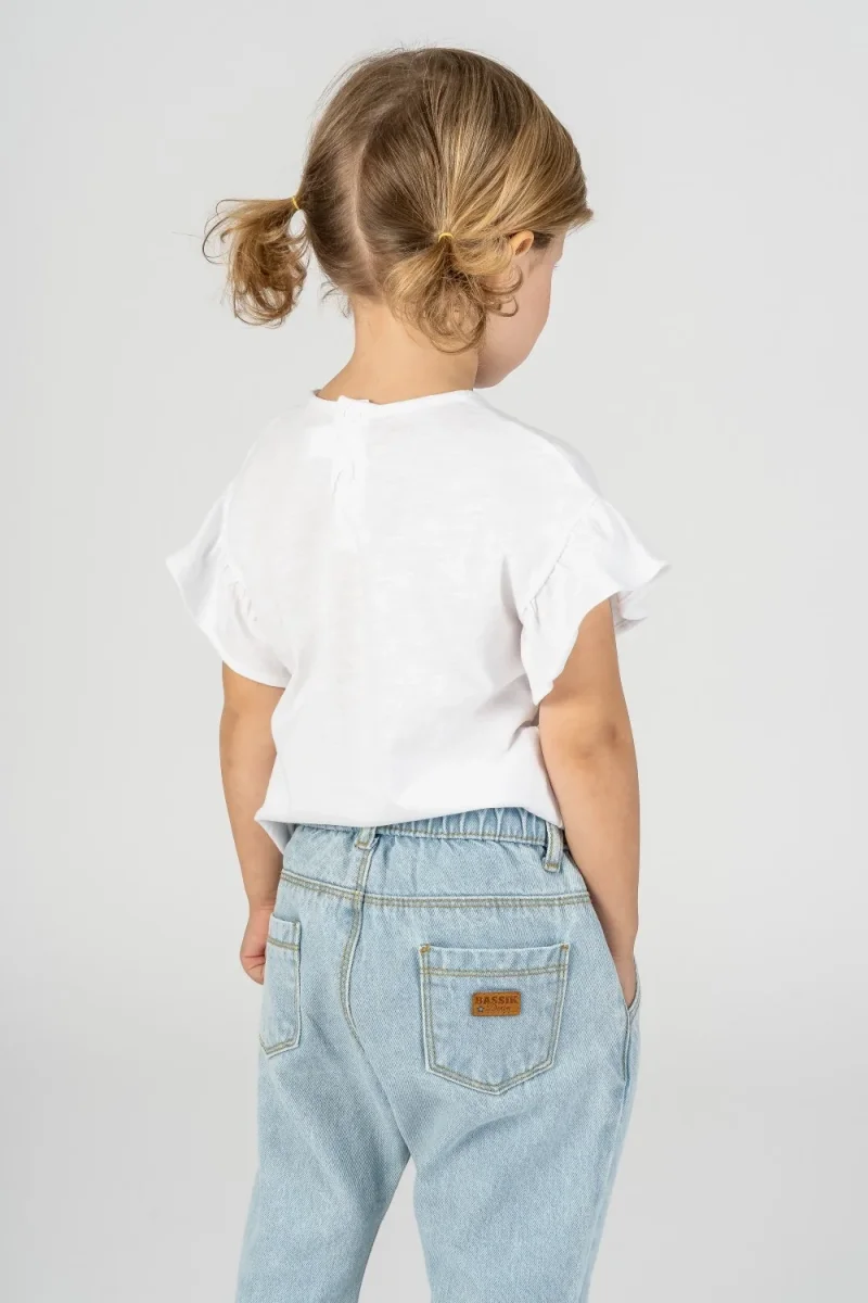 Camiseta bebé niña blanca con volantes - Imagen 6