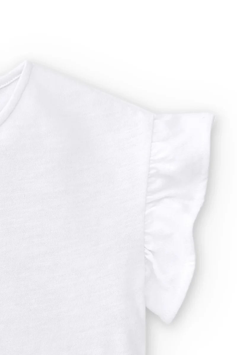 Camiseta bebé niña blanca con volantes - Imagen 5
