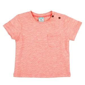 Camiseta de bebé niño coral bolsillo lateral