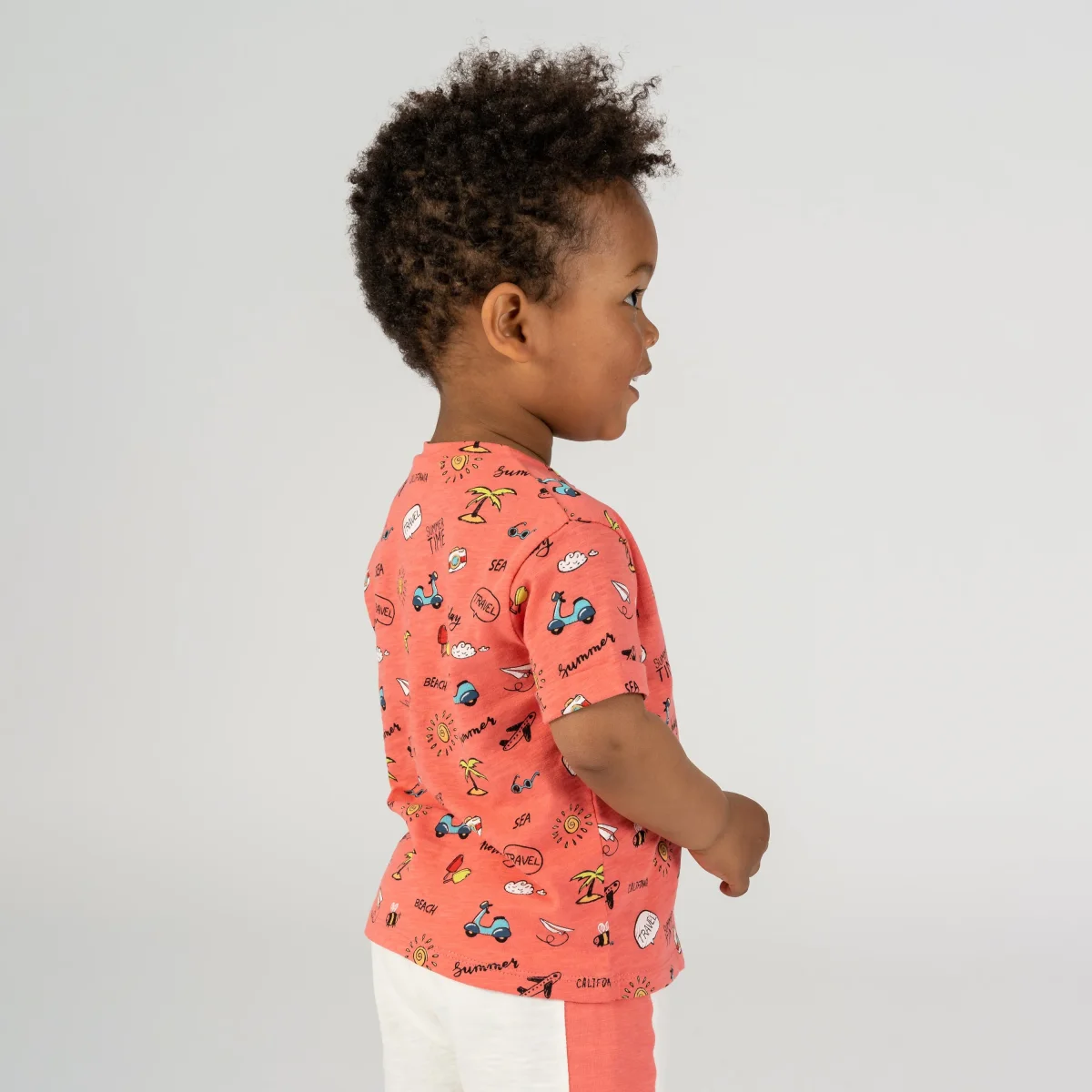 Camiseta bebé coral estampado holiday - Imagen 5