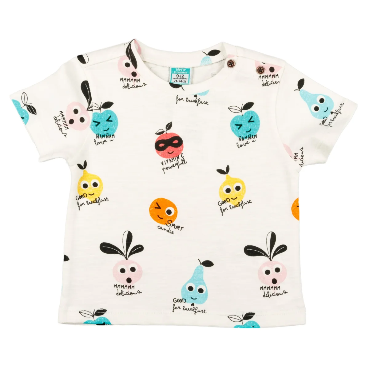 Camiseta de bebé estampado frutas colores - Imagen 3