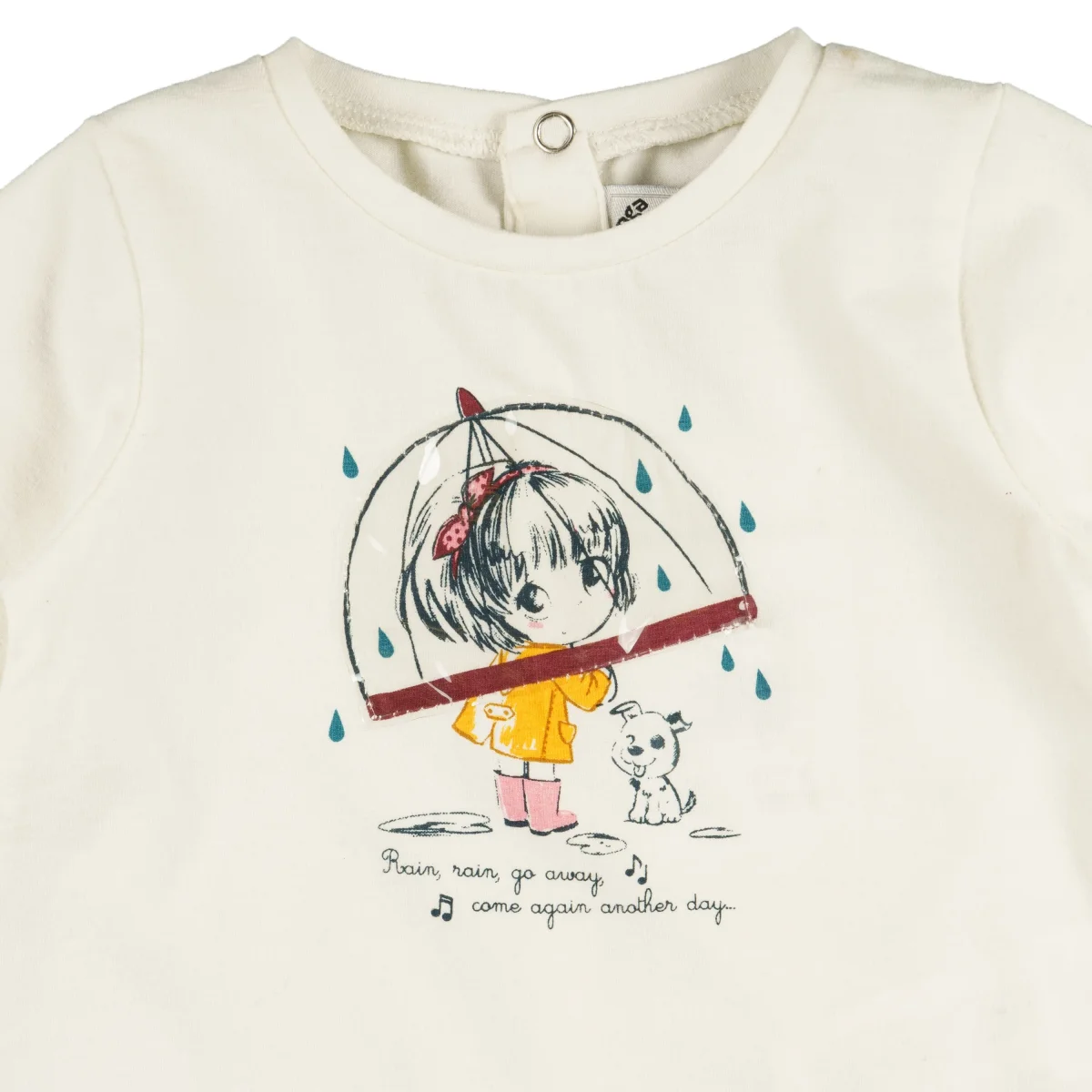 Camiseta bebé niña manga larga con estampado paraguas - Imagen 3