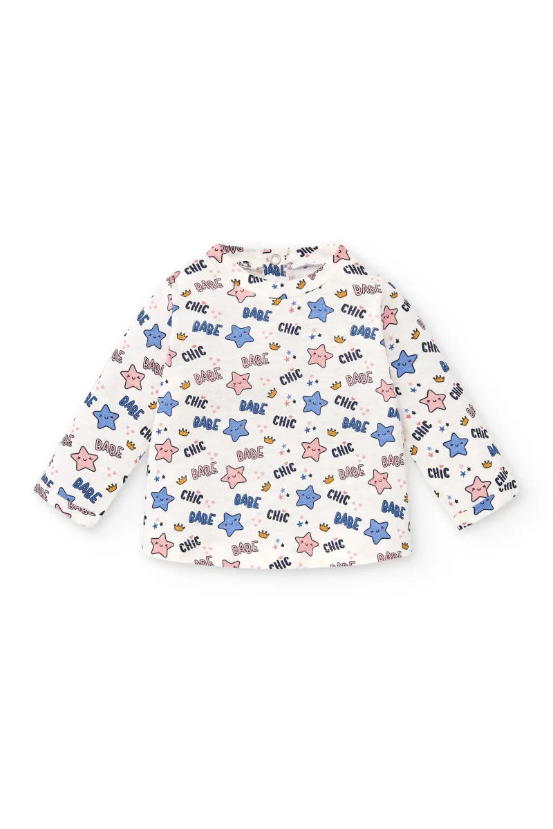 Camiseta manga larga bebé niña estampado chic - Imagen 3