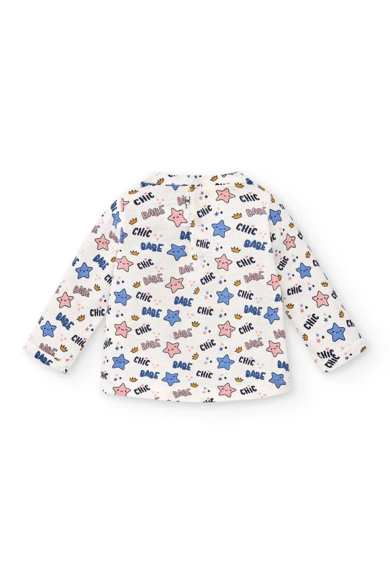 Camiseta manga larga bebé niña estampado chic - Imagen 4