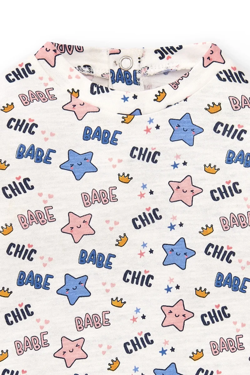 Camiseta manga larga bebé niña estampado chic - Imagen 6