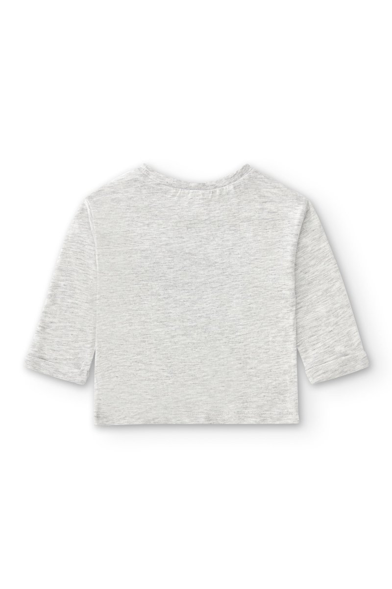 Camiseta bebé niño gris manga larga - Imagen 4