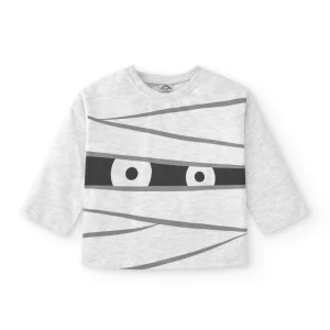 Camiseta de bebé gris momia