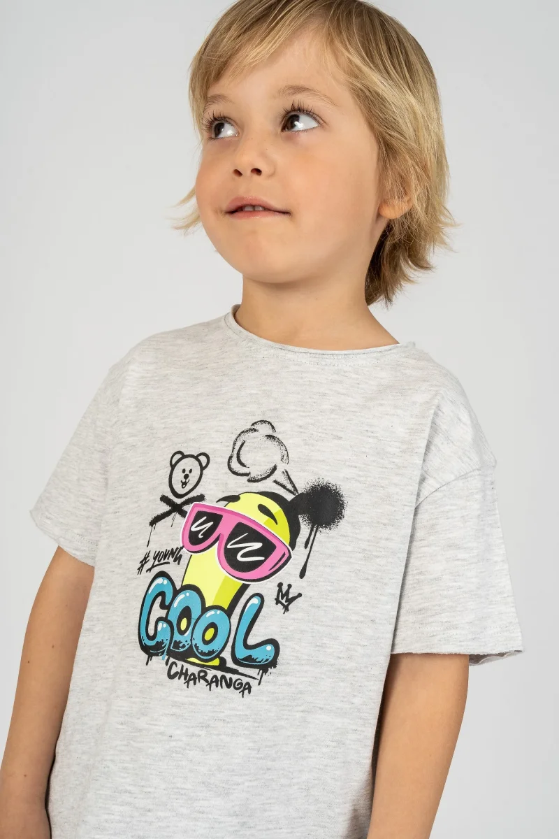 Camiseta bebé niño gris - Imagen 8