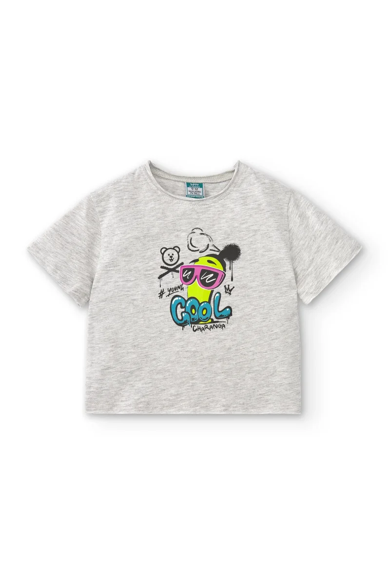 Camiseta bebé niño gris - Imagen 3