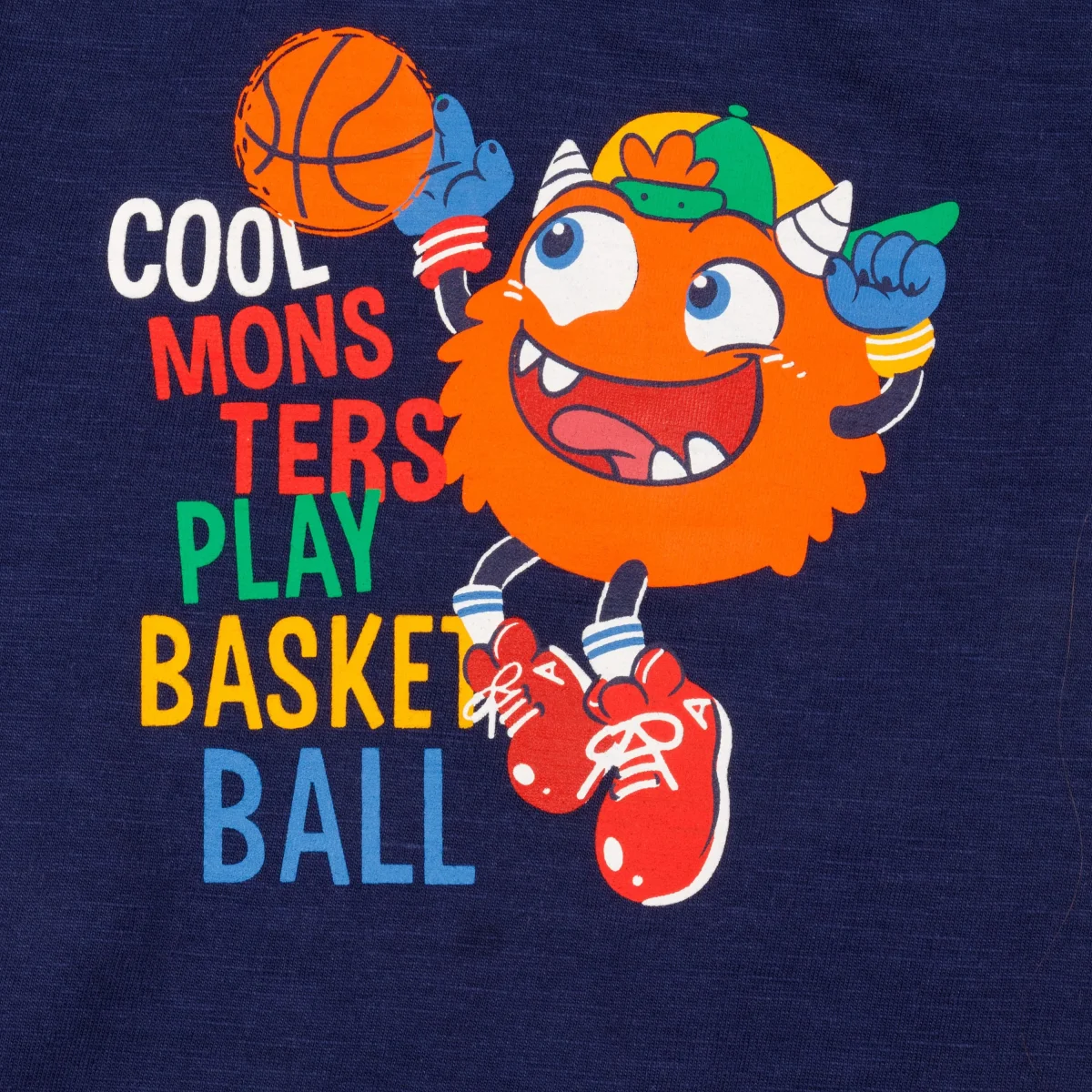 Camiseta de bebé marino estampado basket - Imagen 4
