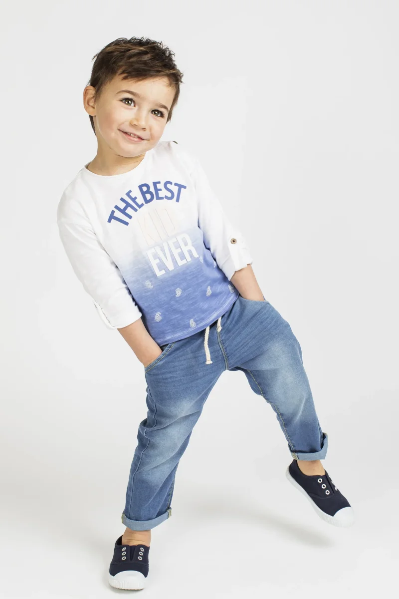 Camiseta manga larga bebé niño “The Best Kid Ever” - Imagen 2