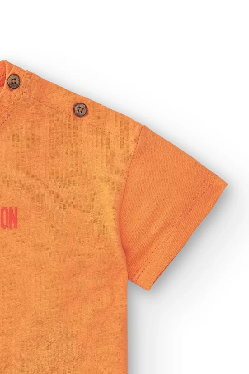 Camiseta bebé naranja manga corta - Imagen 6