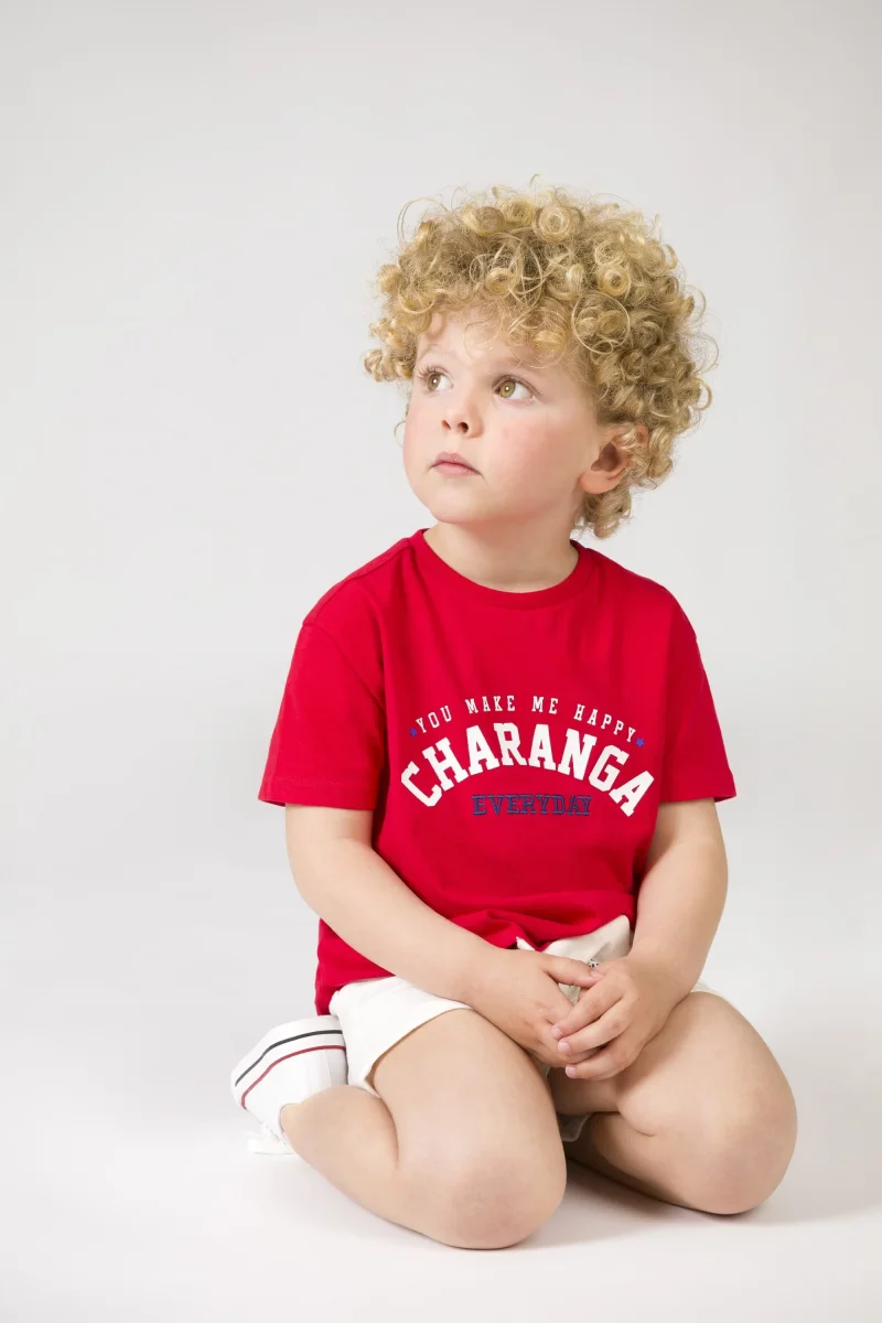 Camiseta de bebé niño rojo - Imagen 2