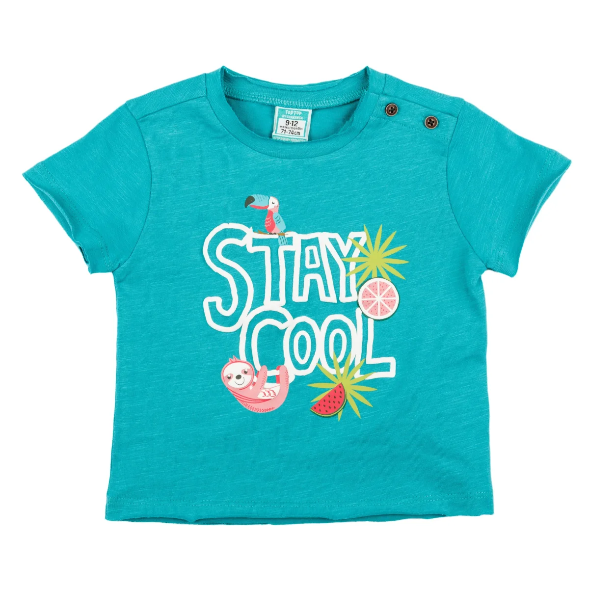 Camiseta de bebé turquesa "Stay cool" - Imagen 3